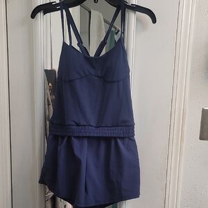 PINK Victoria's Secret Navy Blue Romper